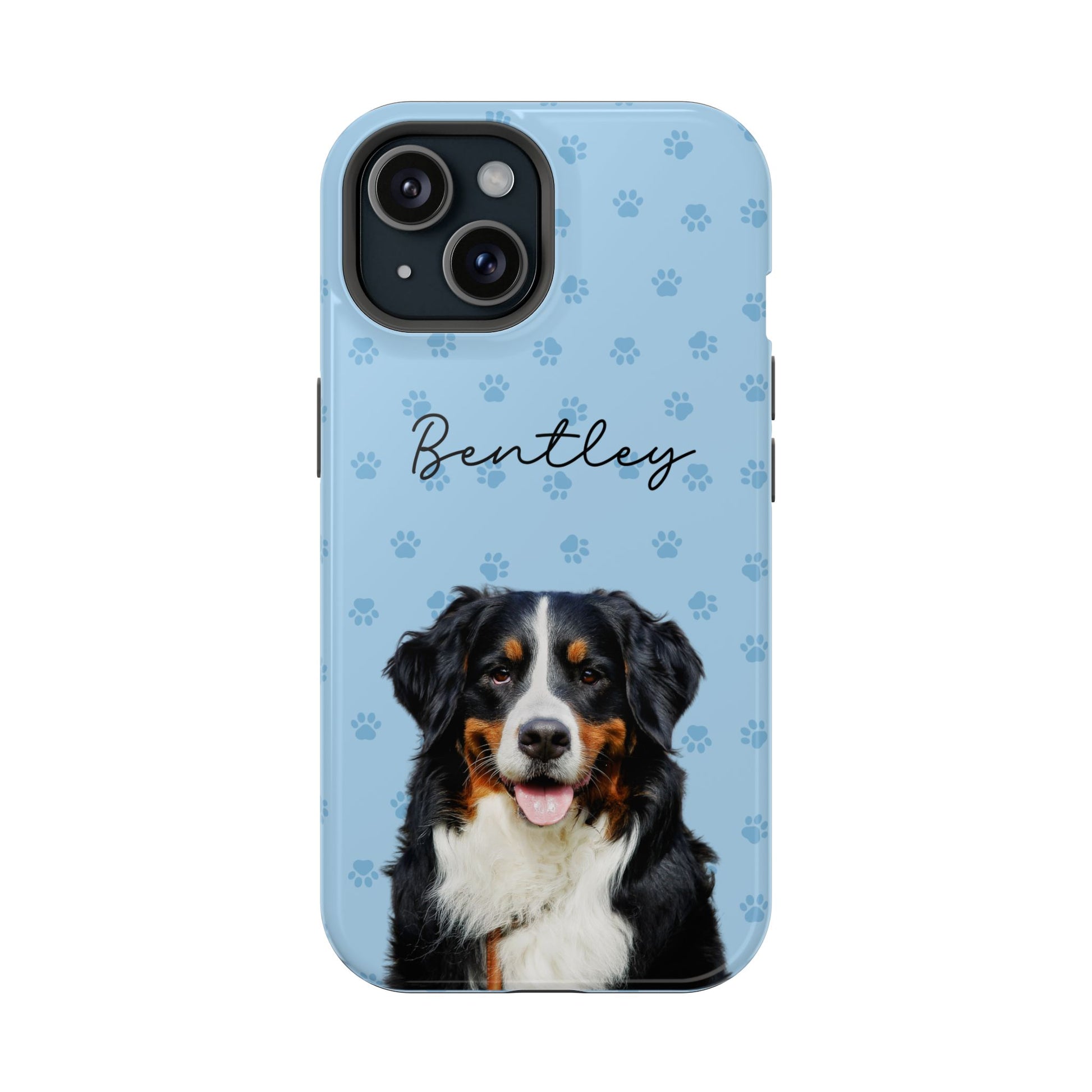 Personalized Dog Lover Phone Case - Impact-Resistant with Paw Print Design