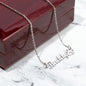 Custom name necklace with paw print