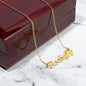 Custom name necklace with paw print