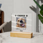 Personalized Light up Dog Memorial Plaque