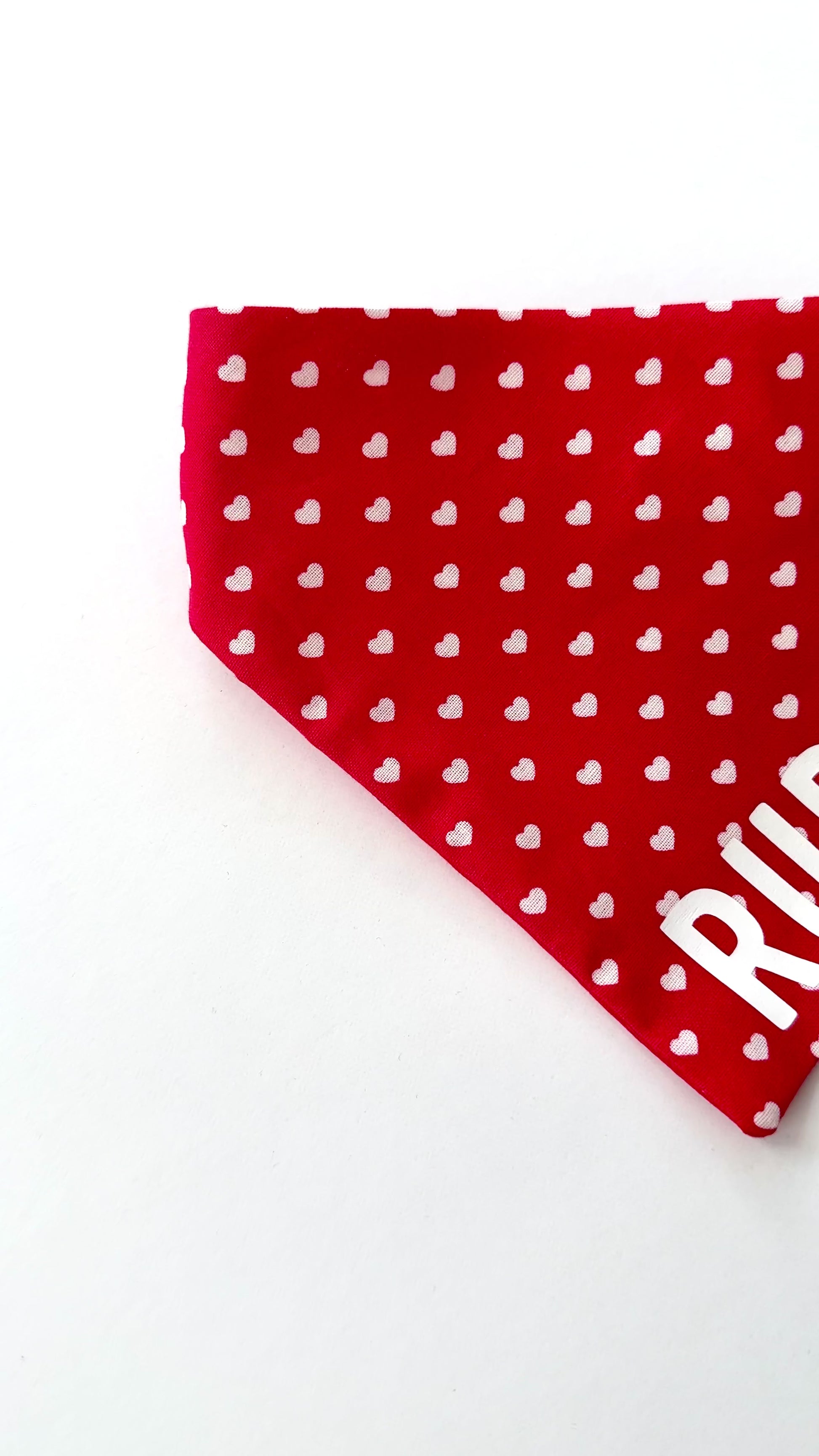 Valentine hearts Custom Scrunchie Dog Bandana