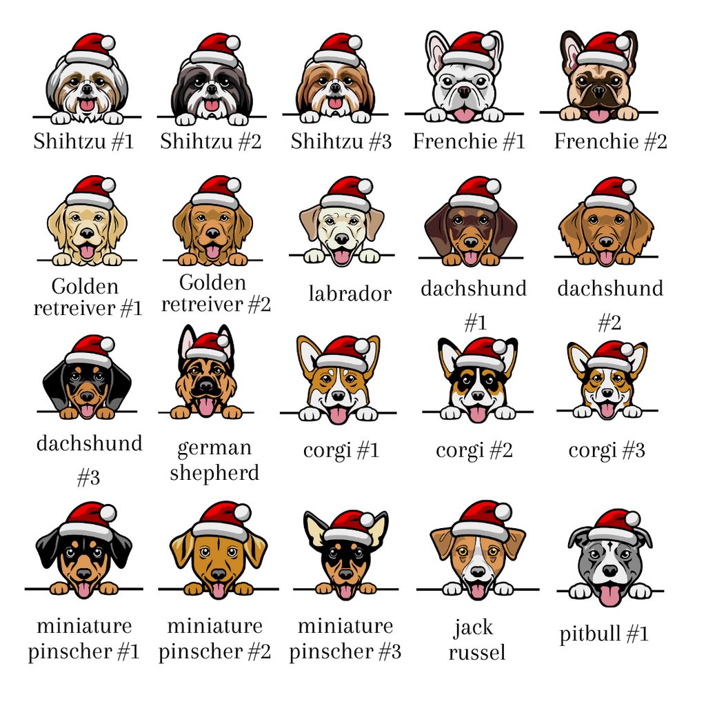 Custom Dog Breed Christmas Stocking