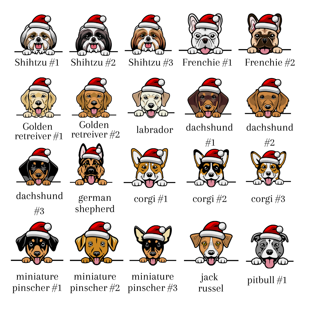 Custom Dog Breed Christmas Stocking