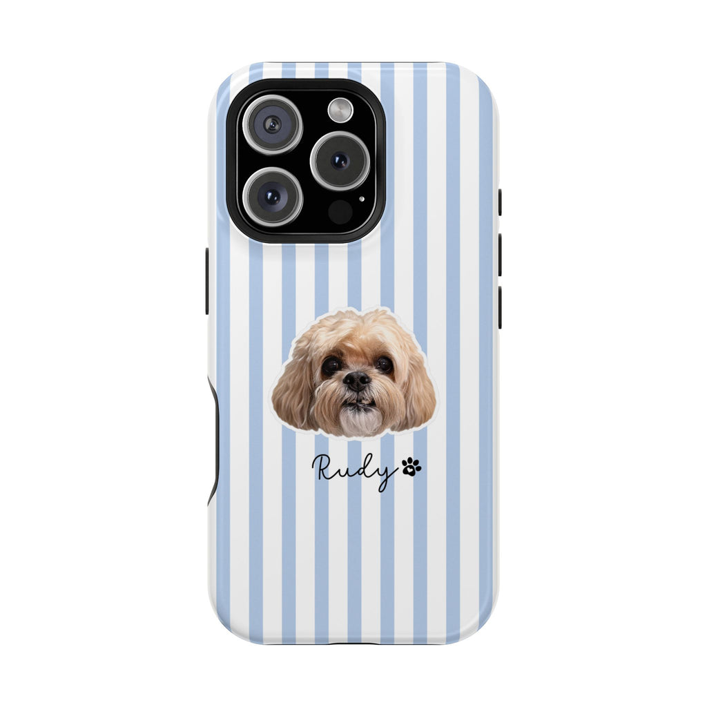 Personalized Dog Photo Phone Case — Custom Pet Name Magnetic Impact-Resistant Case