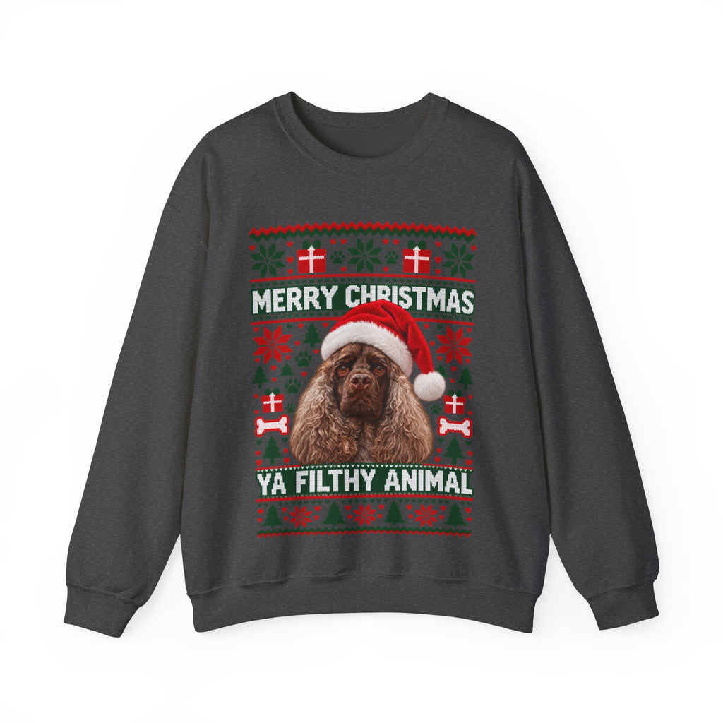 Merry Christmas Ya Filthy Animal Dog Christmas Sweatshirt