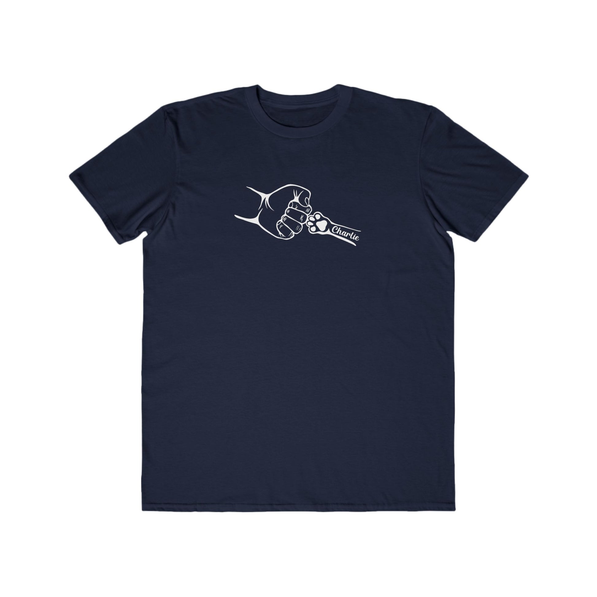 Custom Men's Lightweight Fashion Tee - 'Charlie' Fist Bump Design