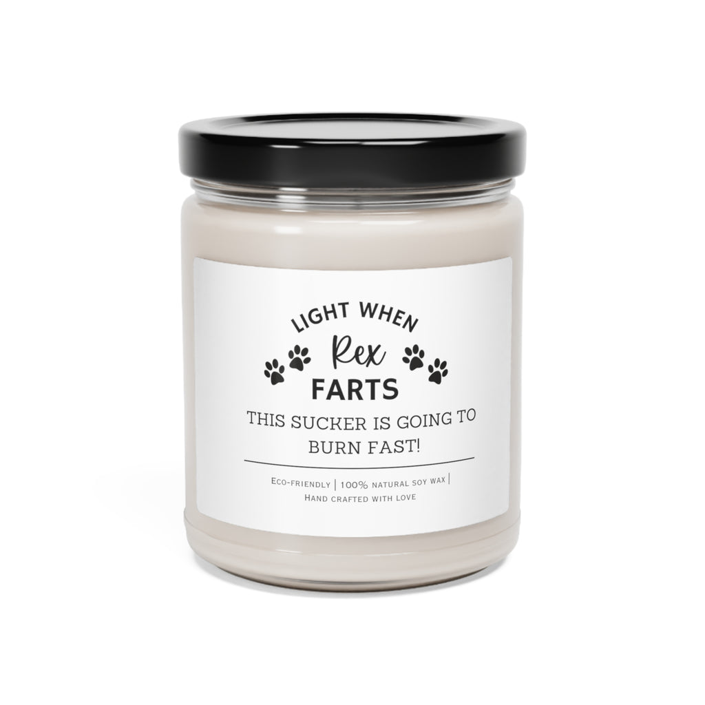Light When Dog Farts Personalized Candle