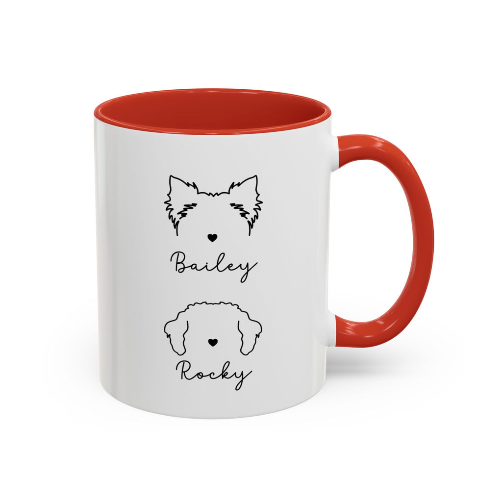 Personalized Dog Ear with Name Coffee Mug – Custom Dog mom Accent Mug (11/15 oz)