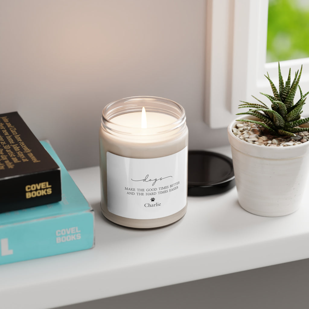 Personalized Dog Candle
