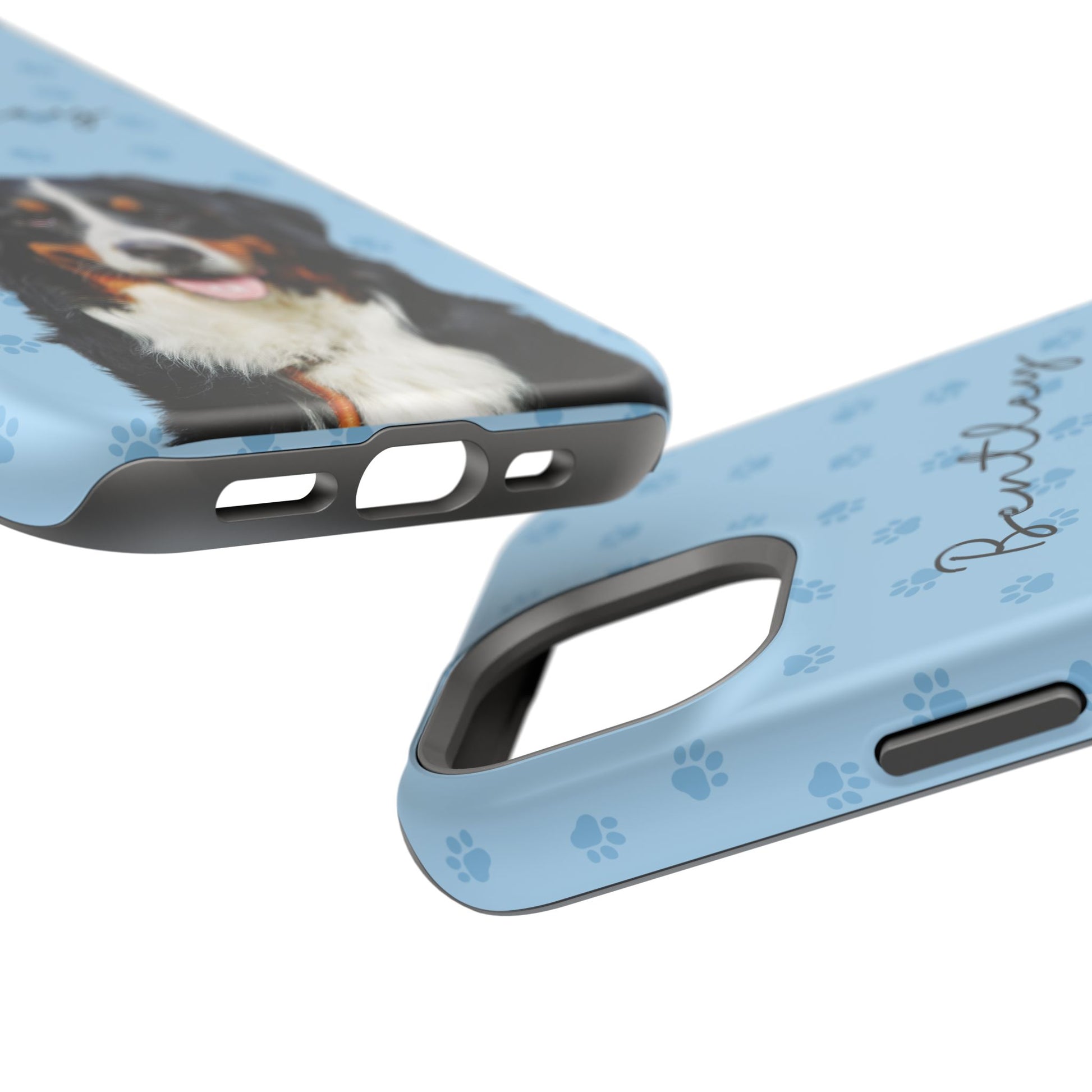 Personalized Dog Lover Phone Case - Impact-Resistant with Paw Print Design