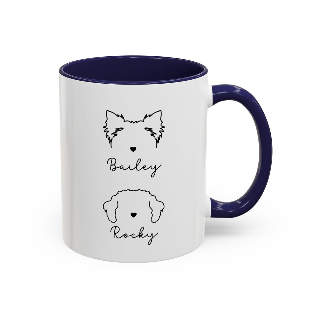 Personalized Dog Ear with Name Coffee Mug – Custom Dog mom Accent Mug (11/15 oz)