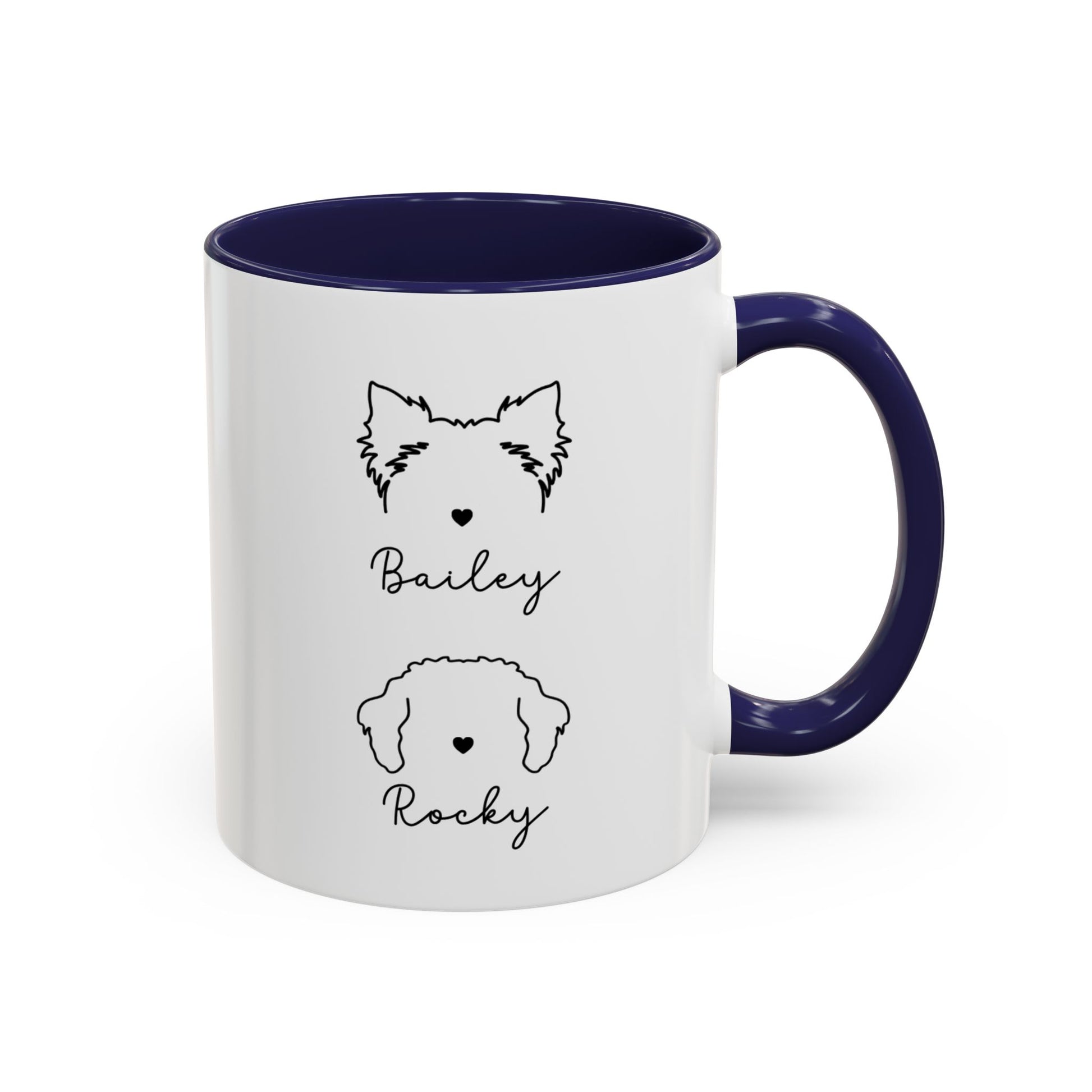Personalized Dog Ear with Name Coffee Mug – Custom Dog mom Accent Mug (11/15 oz)