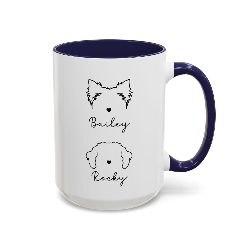Personalized Dog Ear with Name Coffee Mug – Custom Dog mom Accent Mug (11/15 oz)