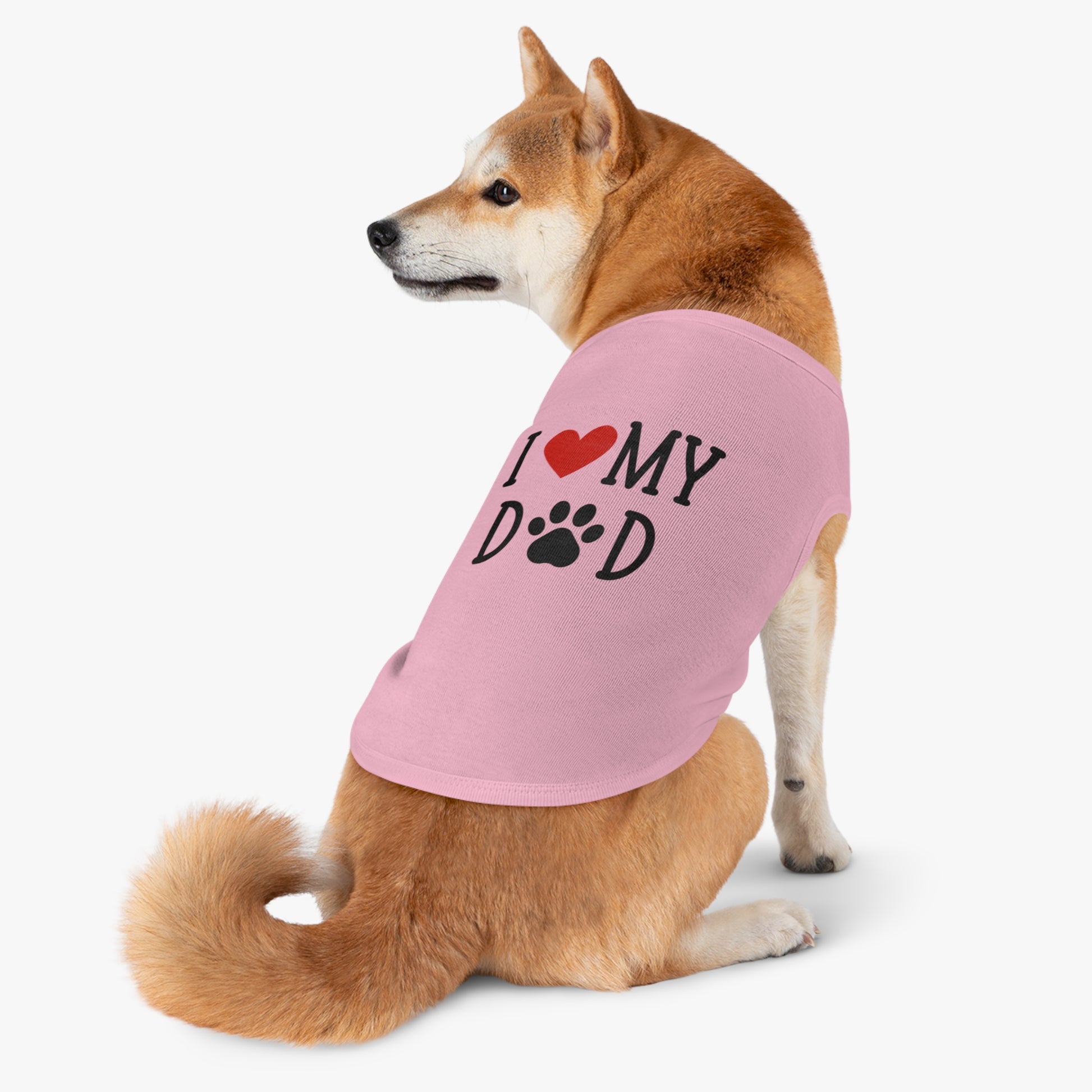 I Love My Dog Dad Pet Tank Top - Cute & Cozy Dog Apparel | Shirt for dogs