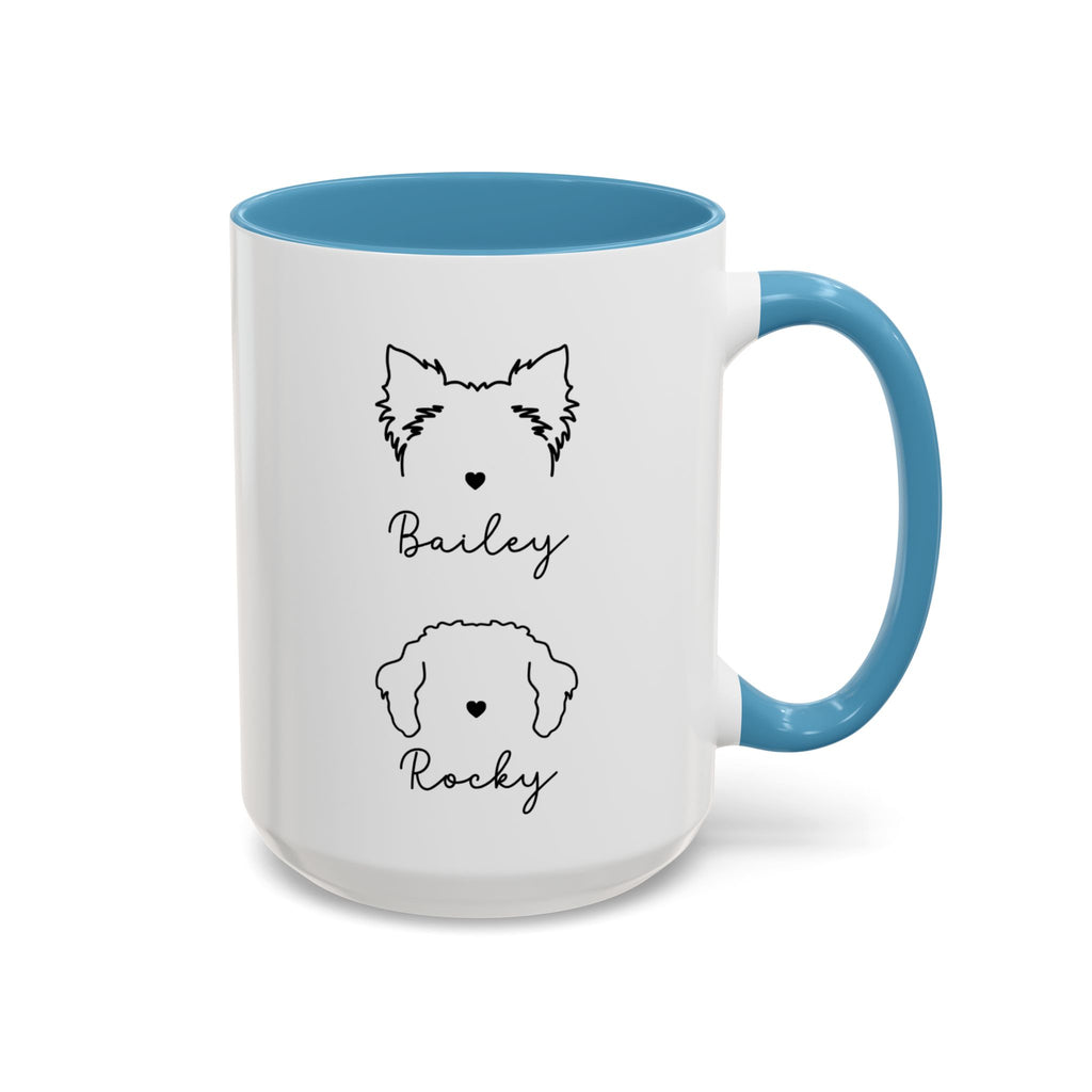 Personalized Dog Ear with Name Coffee Mug – Custom Dog mom Accent Mug (11/15 oz)