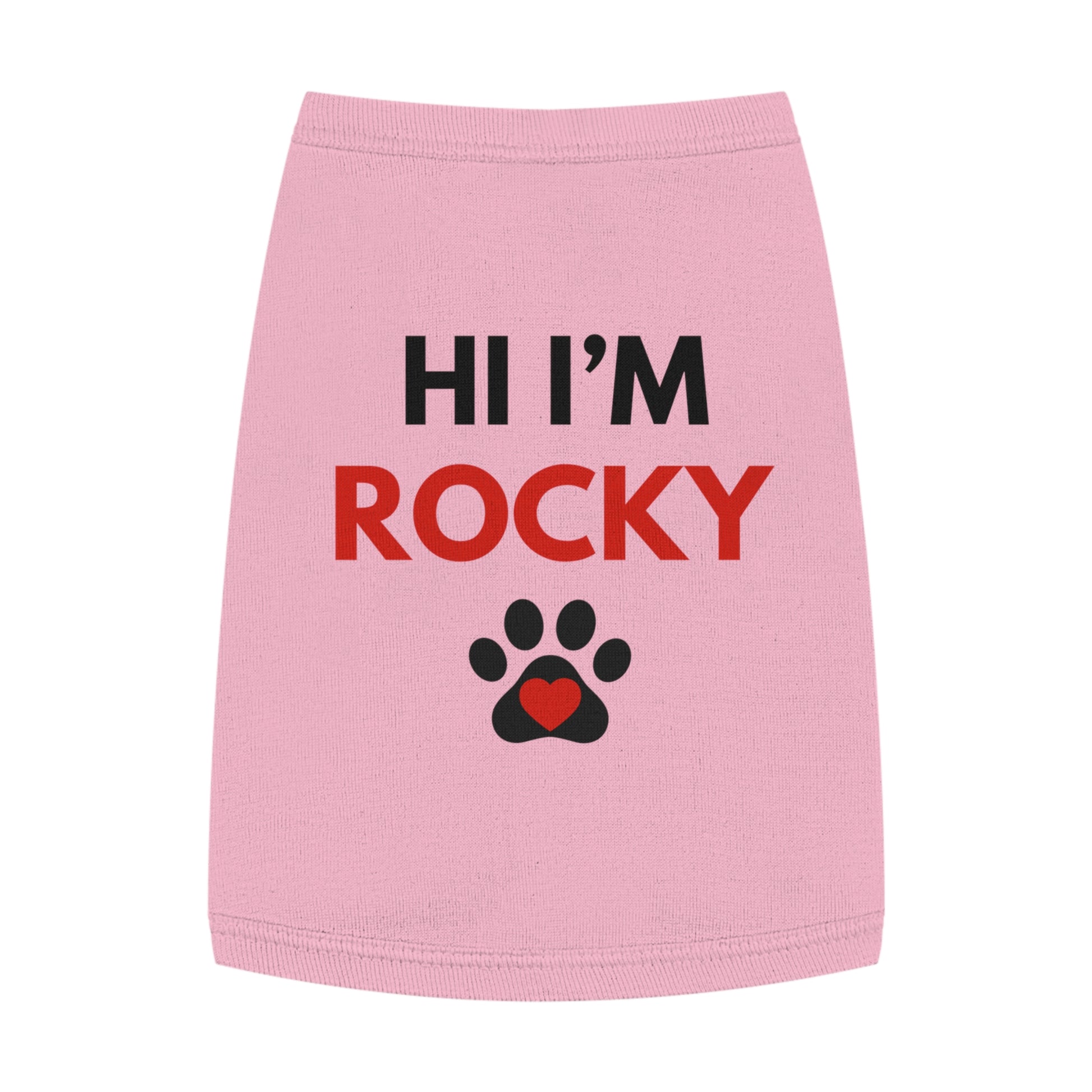 Personalized Pet Tank Top - "Hi I'm Rocky" for Dogs - Cute & Comfy Dog Apparel