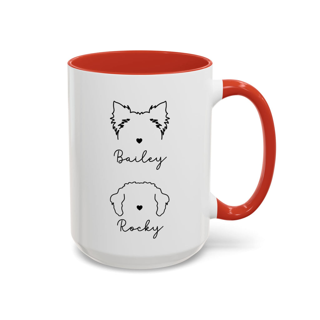 Personalized Dog Ear with Name Coffee Mug – Custom Dog mom Accent Mug (11/15 oz)