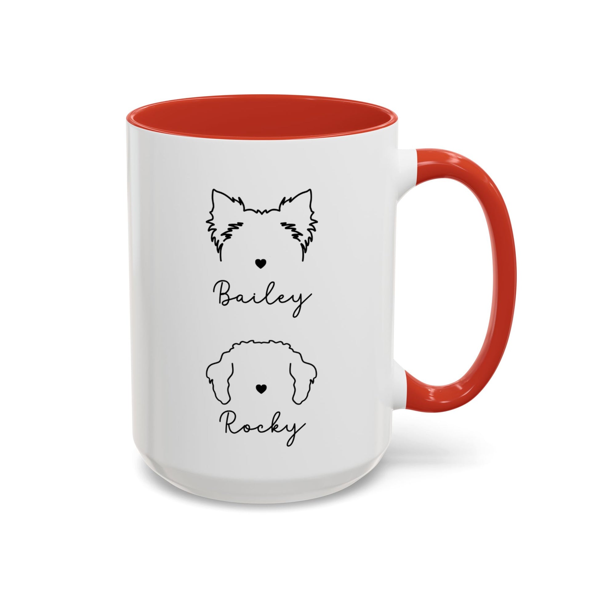Personalized Dog Ear with Name Coffee Mug – Custom Dog mom Accent Mug (11/15 oz)