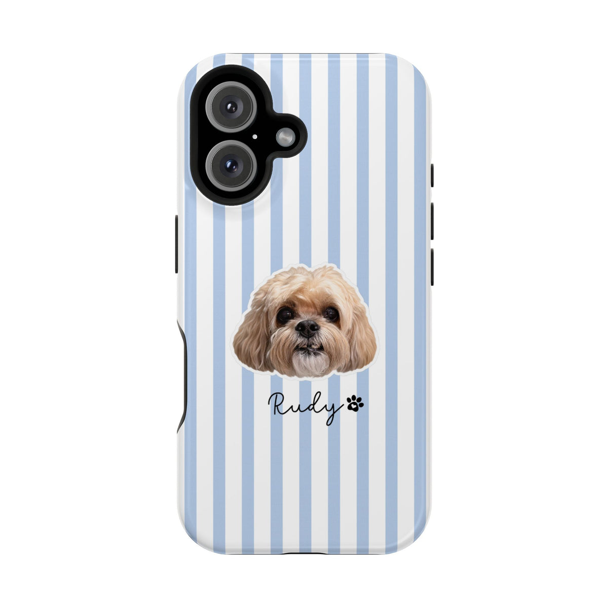 Personalized Dog Photo Phone Case — Custom Pet Name Magnetic Impact-Resistant Case