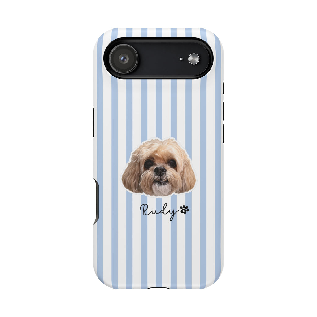 Personalized Dog Photo Phone Case — Custom Pet Name Magnetic Impact-Resistant Case