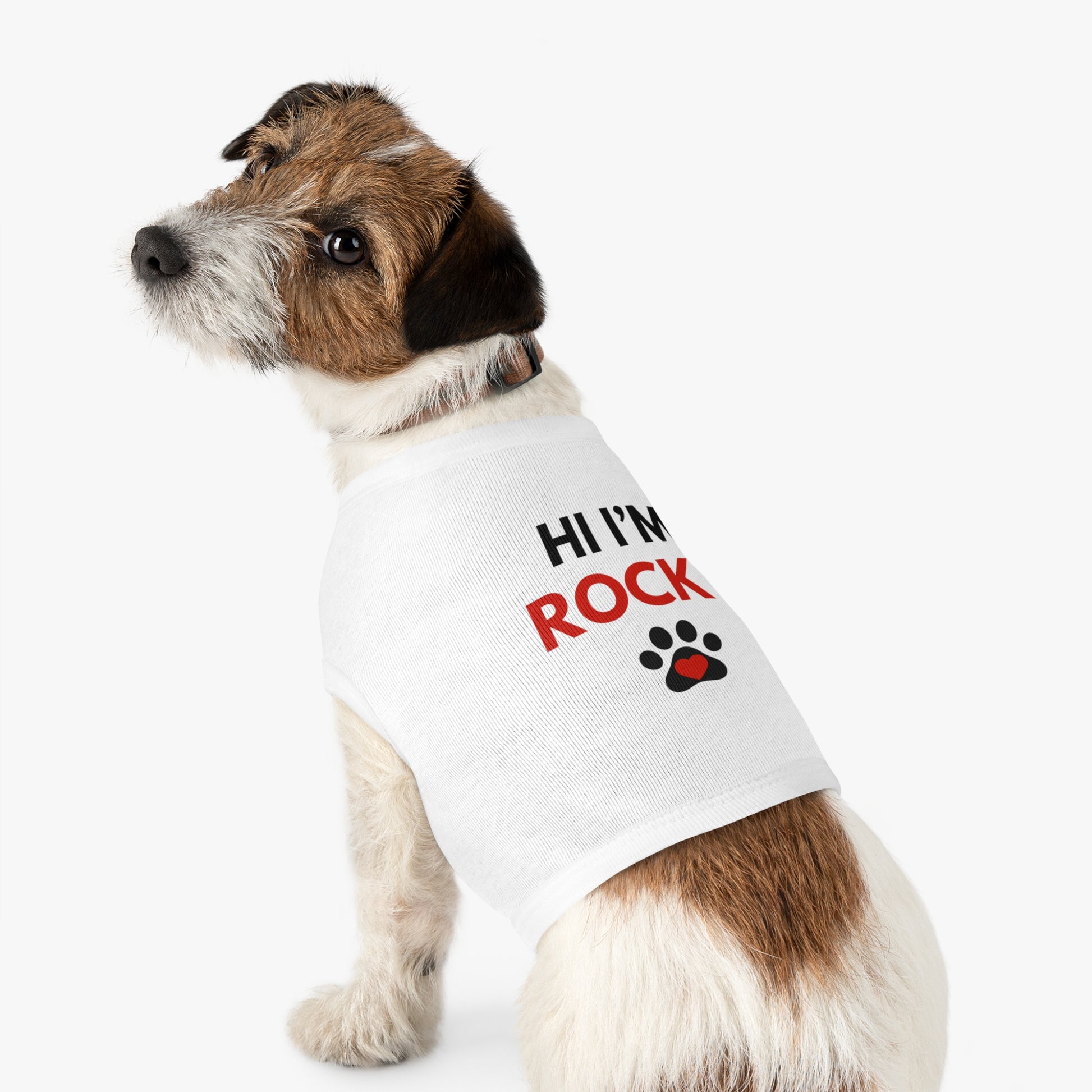 Personalized Pet Tank Top - "Hi I'm Rocky" for Dogs - Cute & Comfy Dog Apparel