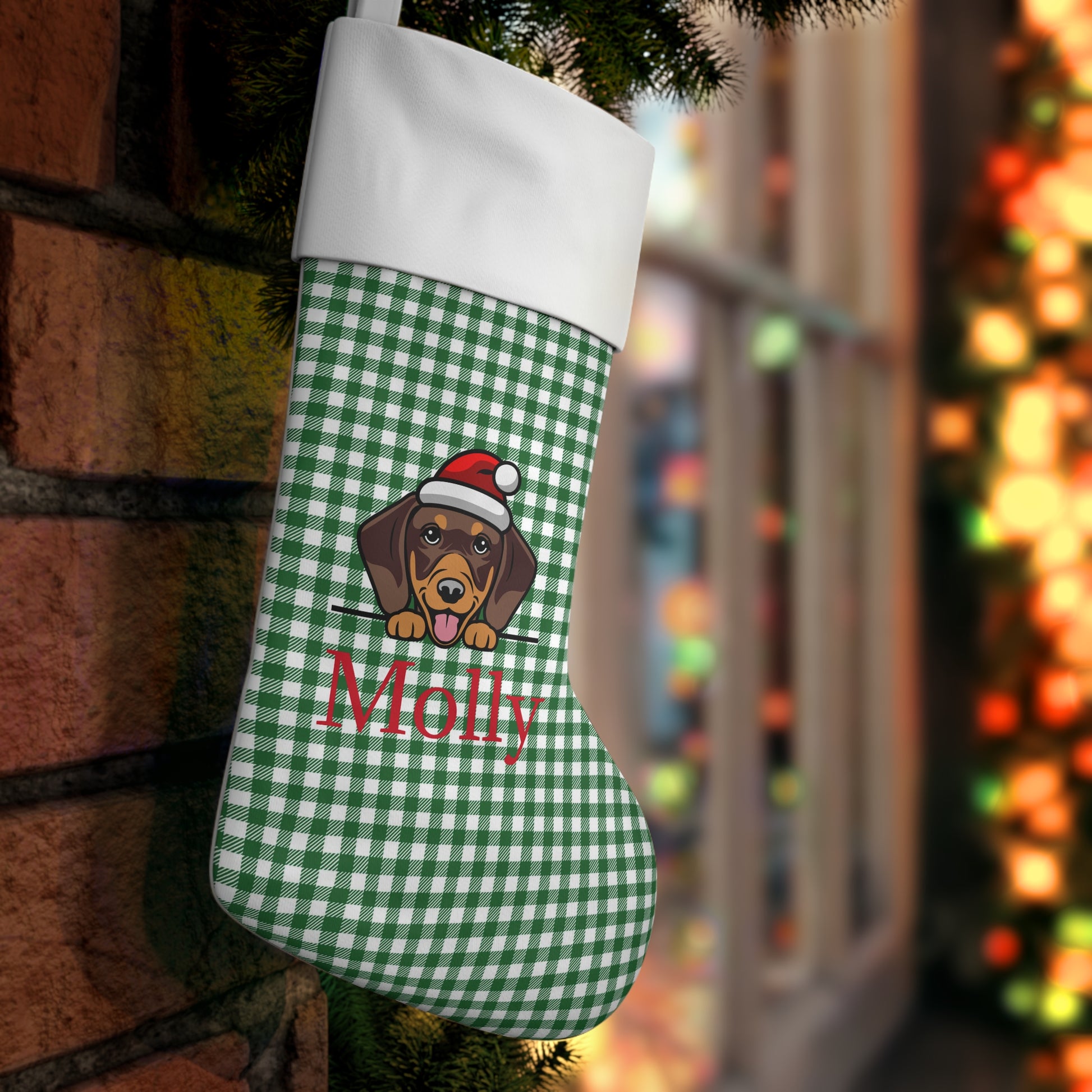 Custom Dog Breed Christmas Stocking