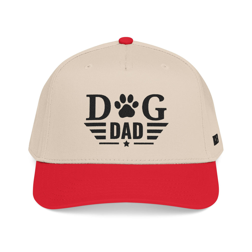 Dog Dad Baseball Cap — Paw Print Vintage Logo Hat for Pet Lovers