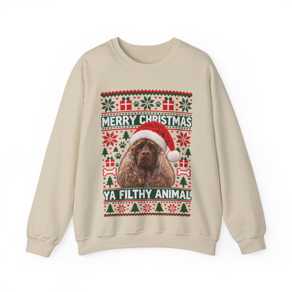 Merry Christmas Ya Filthy Animal Dog Christmas Sweatshirt