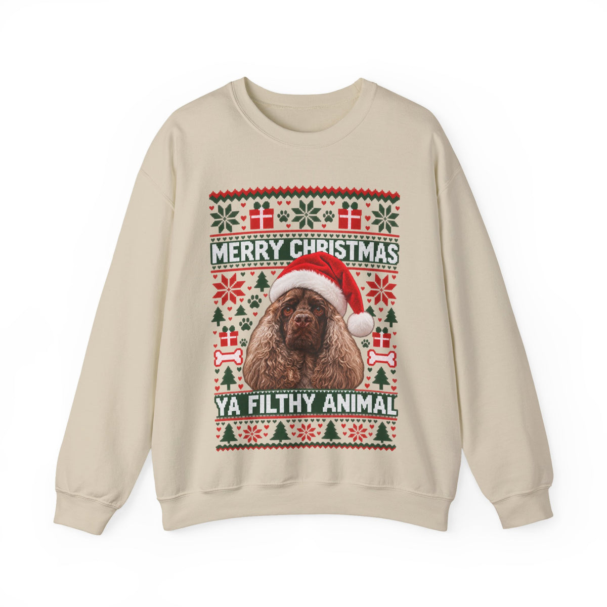 Merry Christmas Ya Filthy Animal Dog Christmas Sweatshirt