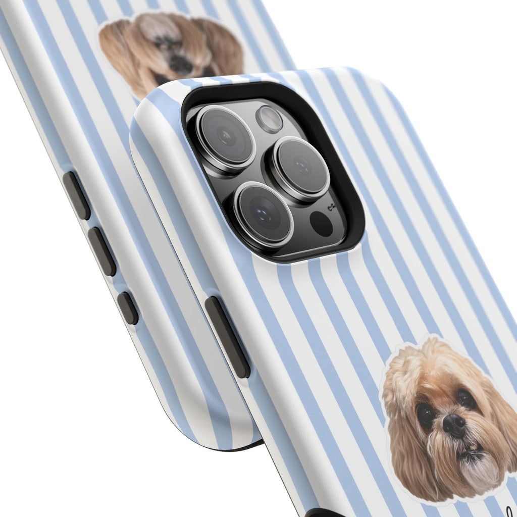 Personalized Dog Photo Phone Case — Custom Pet Name Magnetic Impact-Resistant Case