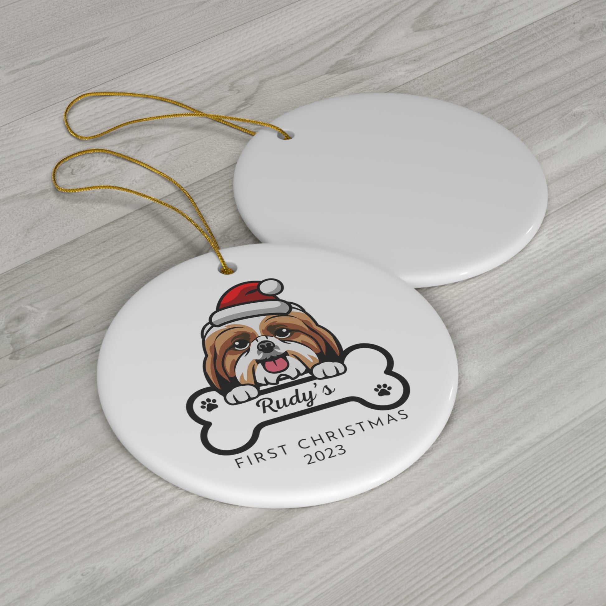 Custom Dog Breed Ceramic Ornament