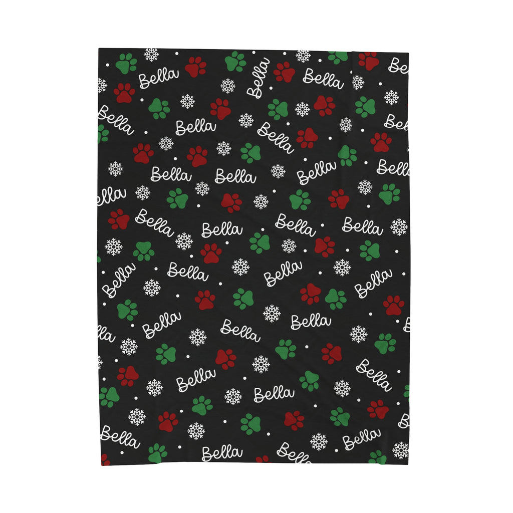 Personalized Dog christmas blanket