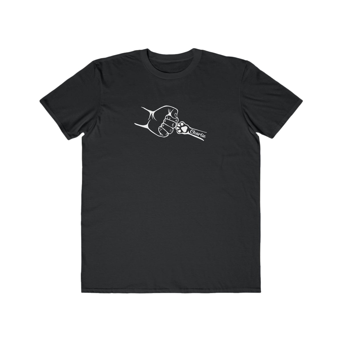 Custom Men's Lightweight Fashion Tee - 'Charlie' Fist Bump Design