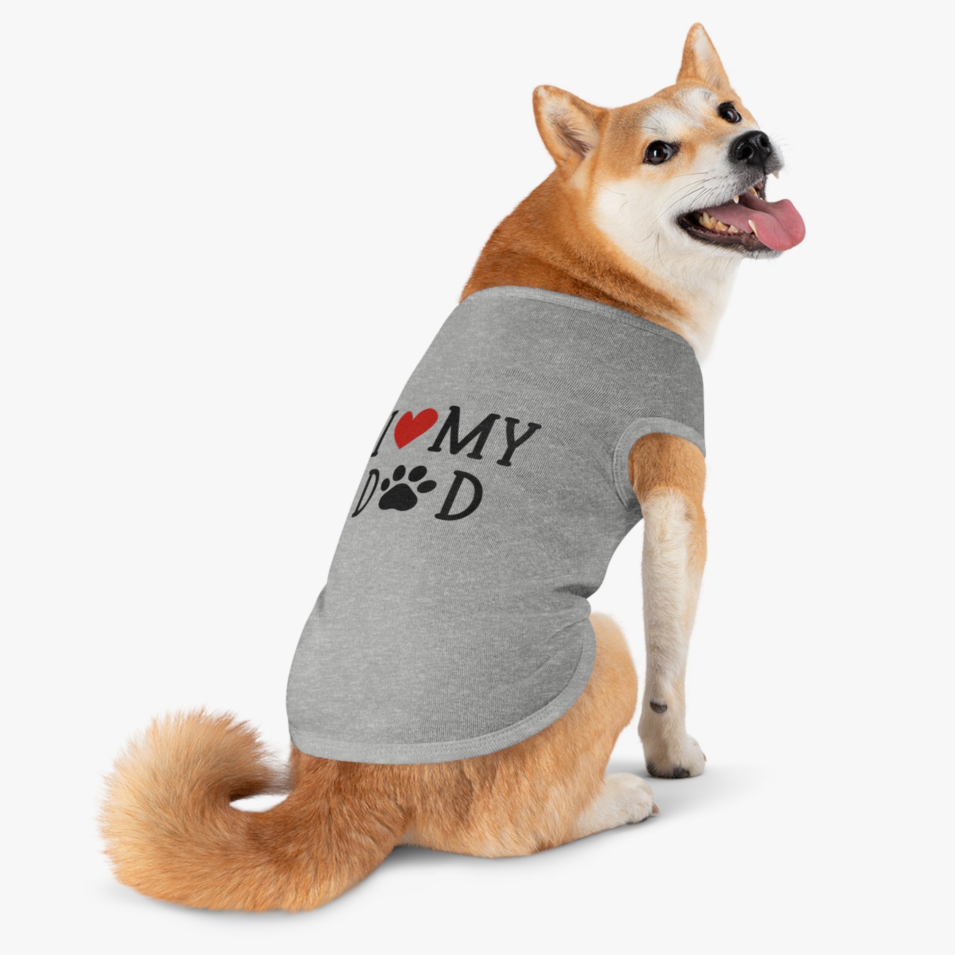 I Love My Dog Dad Pet Tank Top - Cute & Cozy Dog Apparel | Shirt for dogs