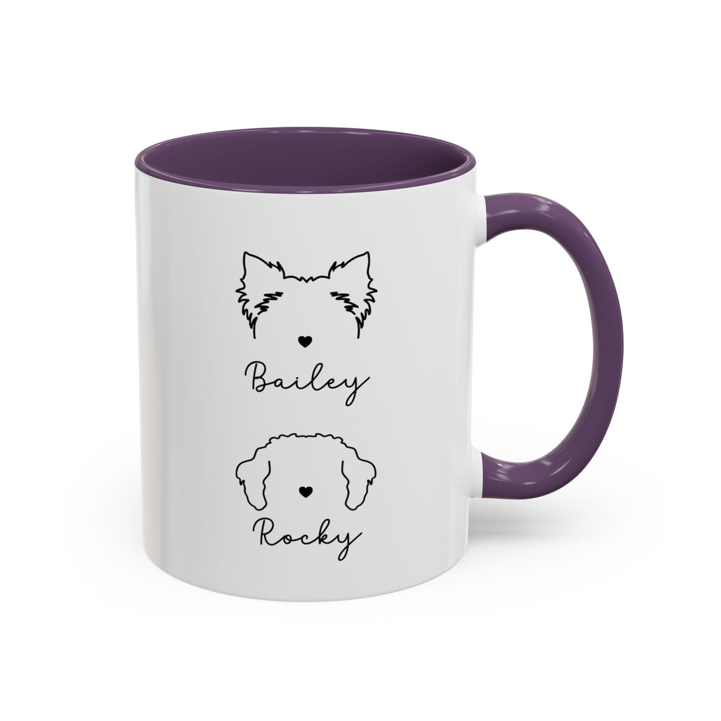 Personalized Dog Ear with Name Coffee Mug – Custom Dog mom Accent Mug (11/15 oz)