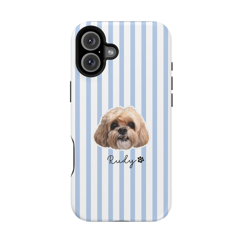 Personalized Dog Photo Phone Case — Custom Pet Name Magnetic Impact-Resistant Case