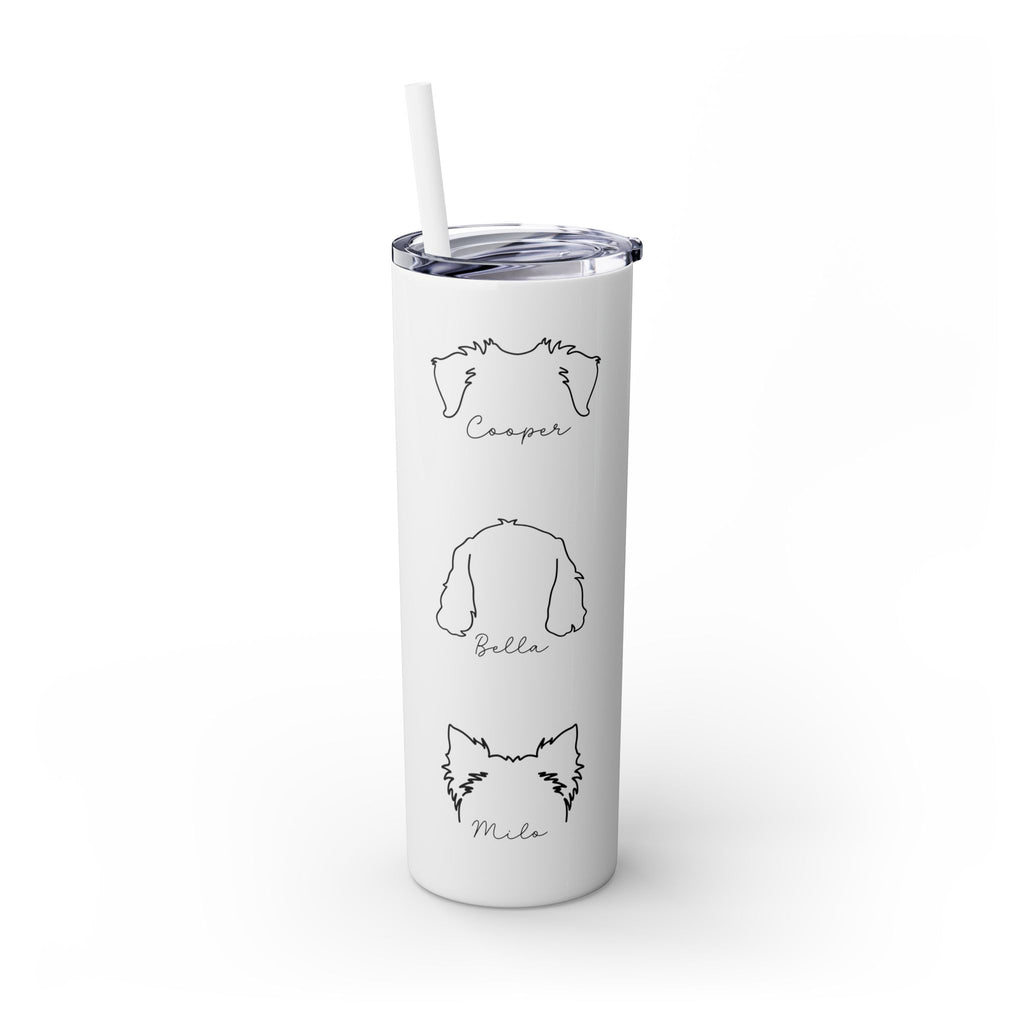 Custom Dog Mom Skinny 20 oz Tumbler