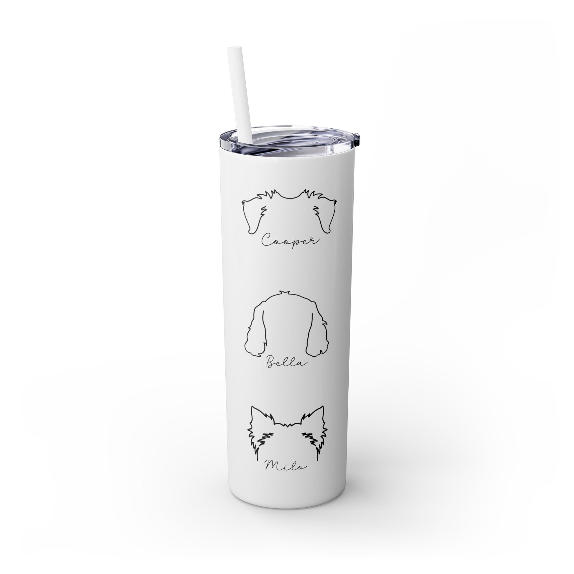 Custom Dog Mom Skinny 20 oz Tumbler