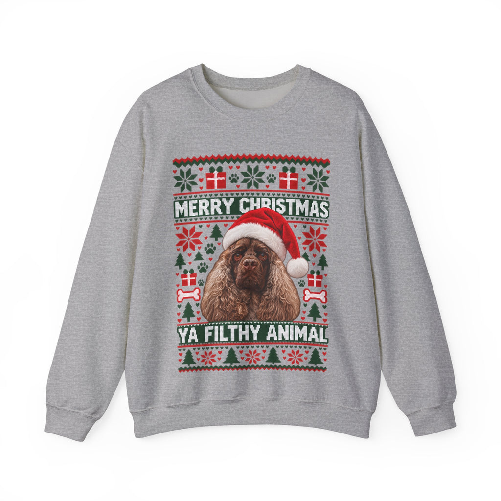 Merry Christmas Ya Filthy Animal Dog Christmas Sweatshirt