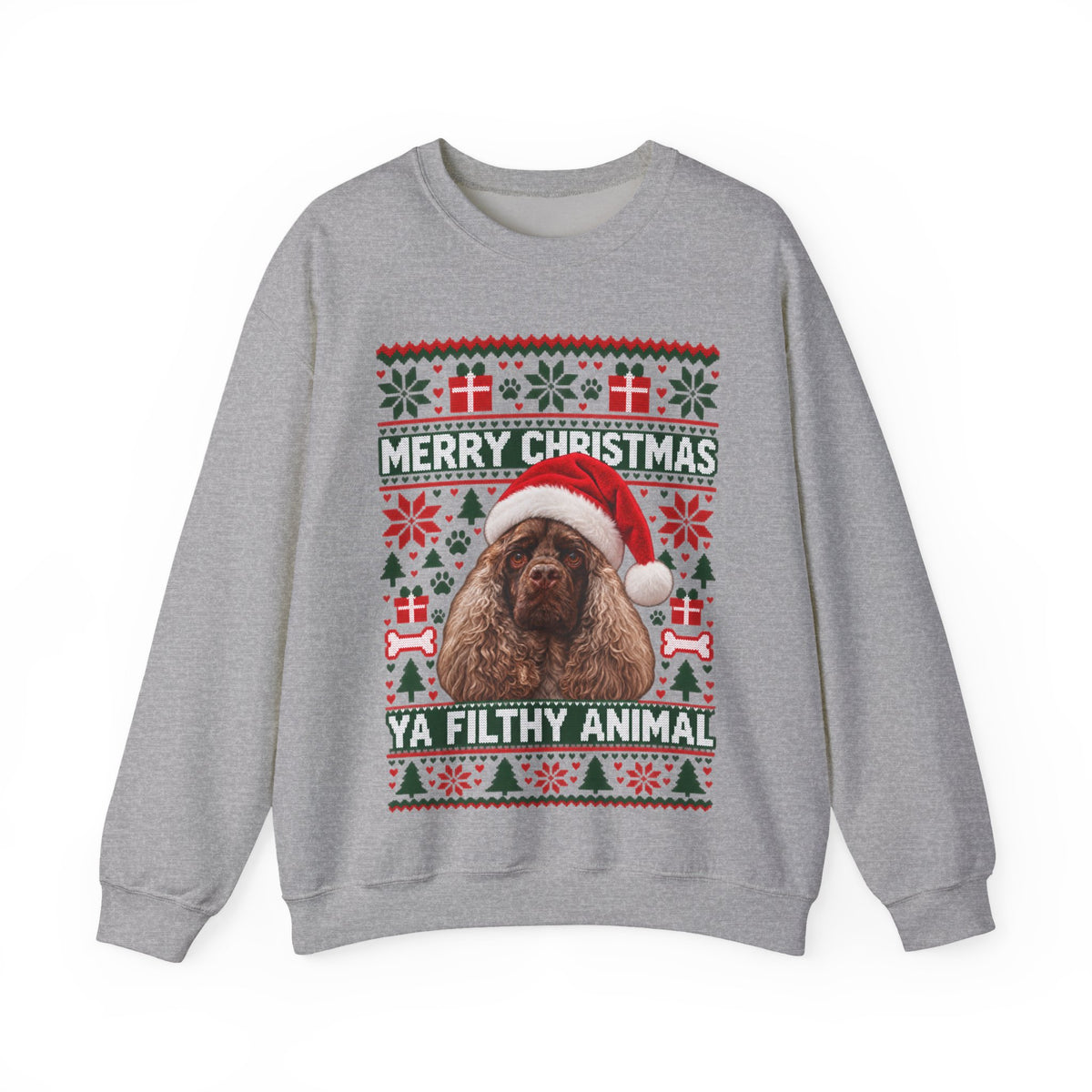 Merry Christmas Ya Filthy Animal Dog Christmas Sweatshirt