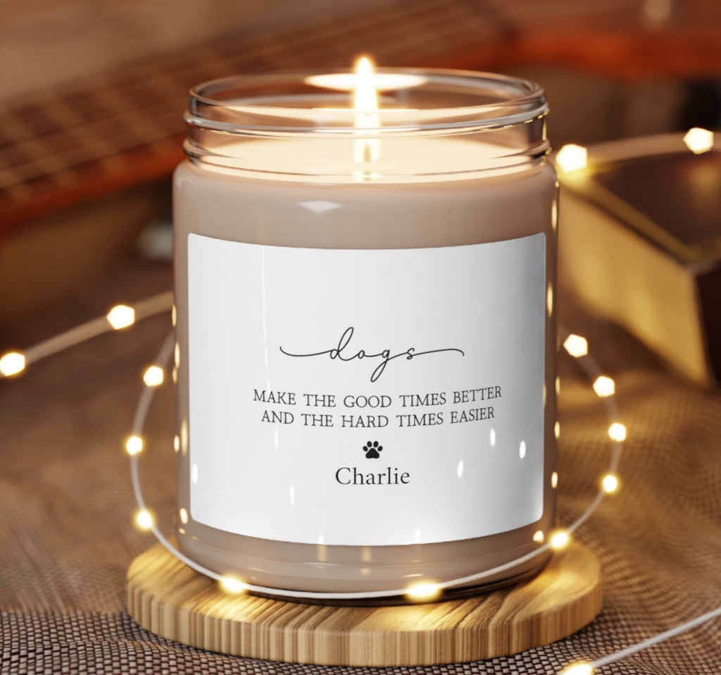 Personalized Dog Candle