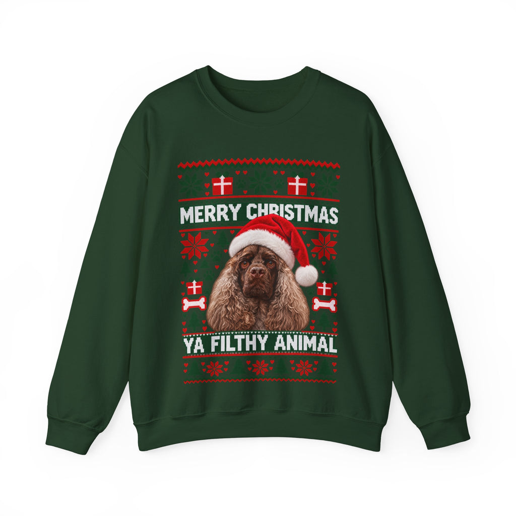 Merry Christmas Ya Filthy Animal Dog Christmas Sweatshirt