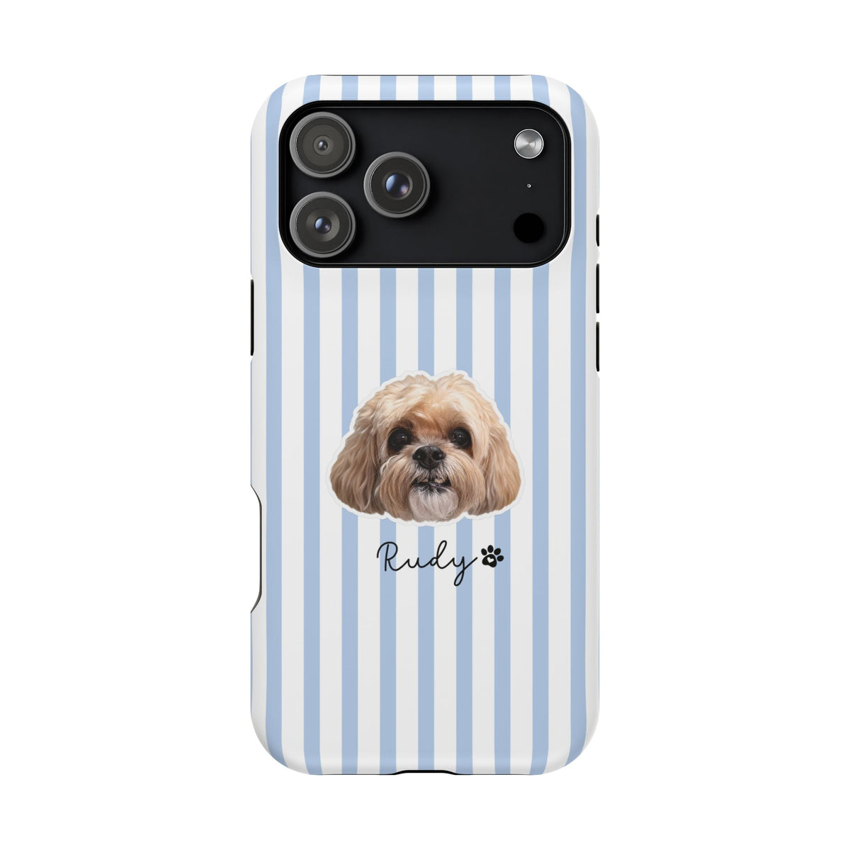 Personalized Dog Photo Phone Case — Custom Pet Name Magnetic Impact-Resistant Case