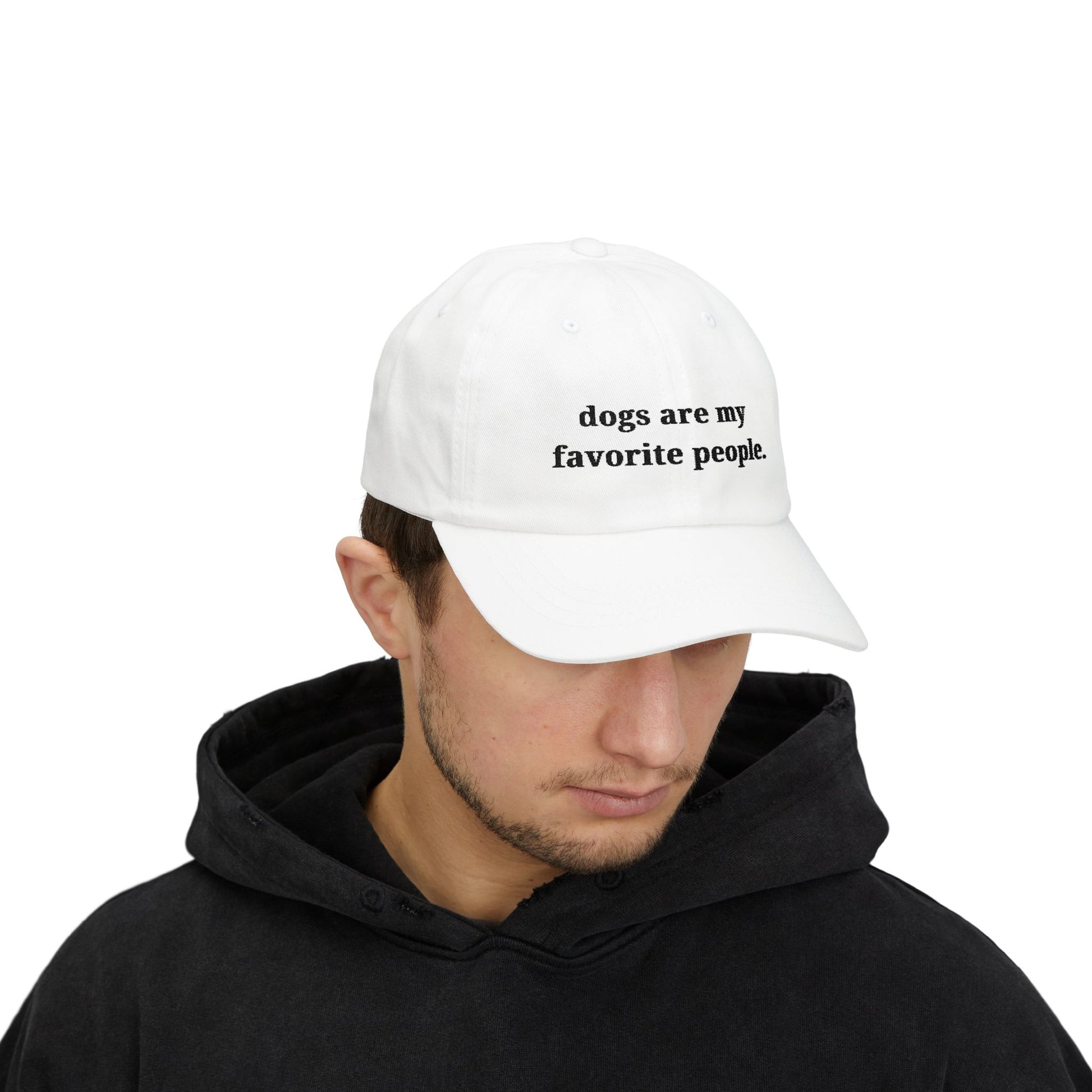 Dogs Are My Favorite People Dad Cap - Classic Adjustable Hat - dog lovers hat