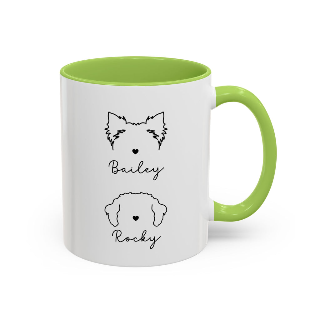 Personalized Dog Ear with Name Coffee Mug – Custom Dog mom Accent Mug (11/15 oz)