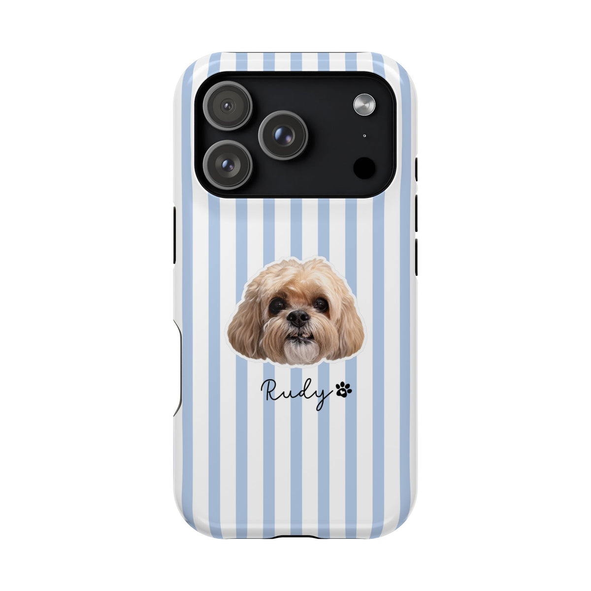 Personalized Dog Photo Phone Case — Custom Pet Name Magnetic Impact-Resistant Case
