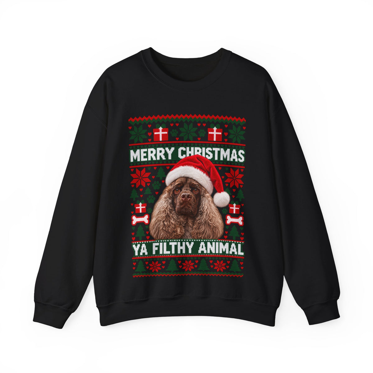 Merry Christmas Ya Filthy Animal Dog Christmas Sweatshirt