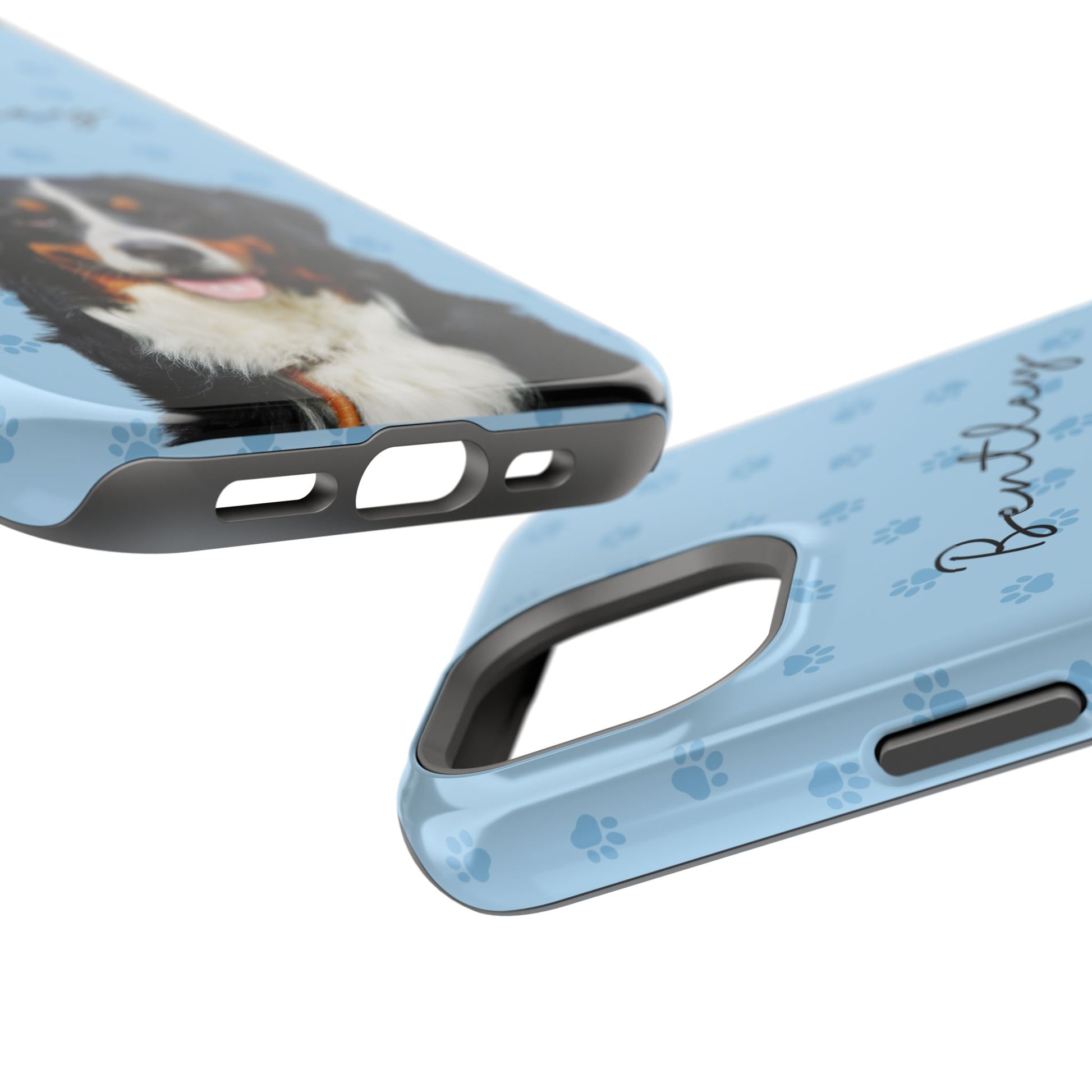 Personalized Dog Lover Phone Case - Impact-Resistant with Paw Print Design