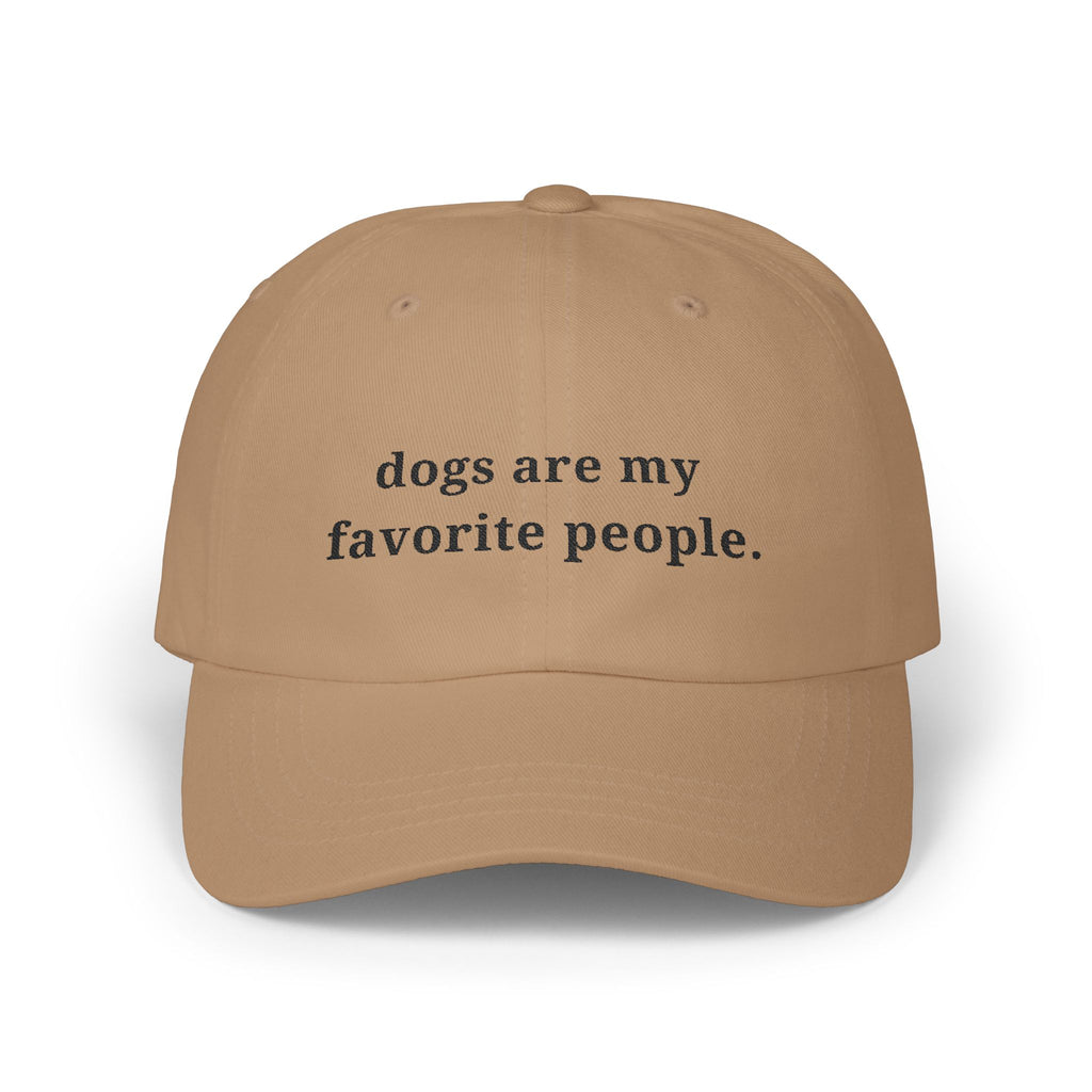 Dogs Are My Favorite People Dad Cap - Classic Adjustable Hat - dog lovers hat