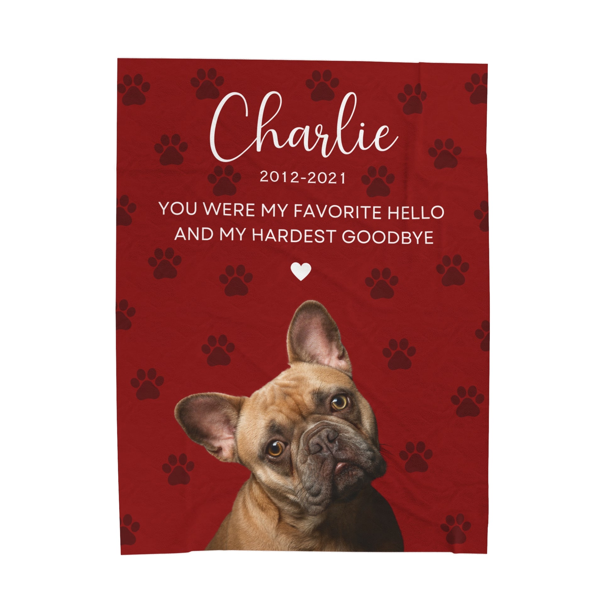 Personalized Pet Memorial Blanket